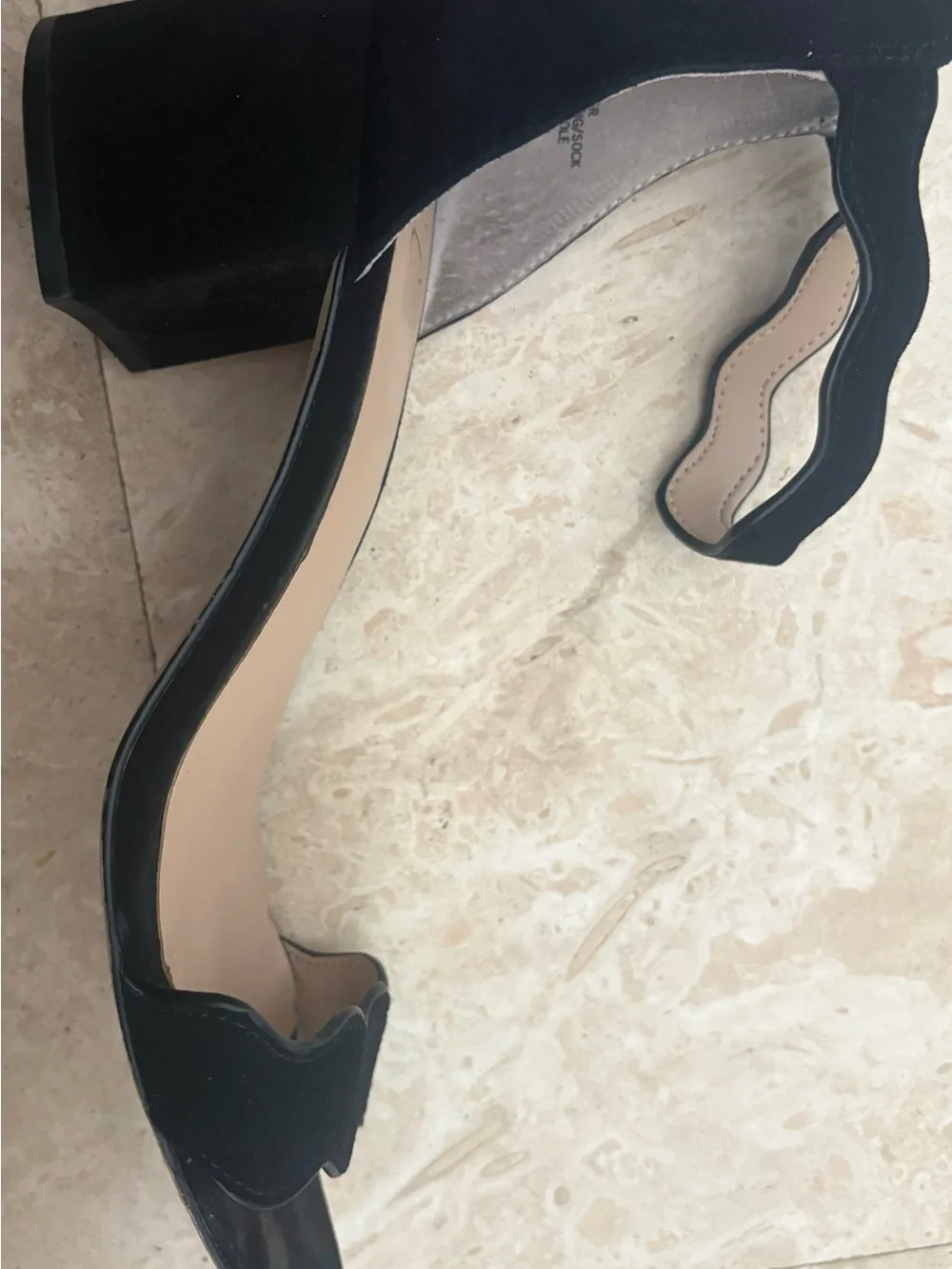 INC International Concepts Black Scalloped-Strap Open-Toe Sandals